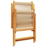 vidaXL Chaises inclinables de jardin lot de 4 beige bois massif acacia