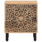vidaXL Table de chevet 40x33x46 cm Bois de manguier solide