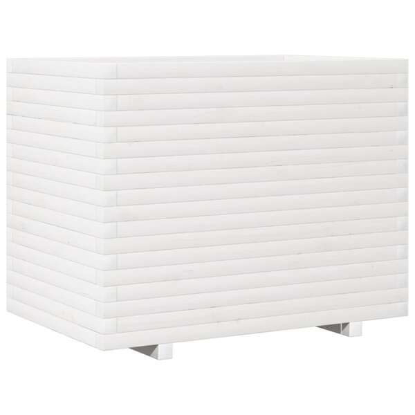 vidaXL Jardinière blanc 90x60x72 cm bois de pin massif