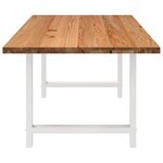 vidaXL Table à manger marron clair bois de chêne massif rectangulaire