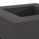 vidaXL Braise Noir 60 x 60 x 30 cm Acier laminé à froid