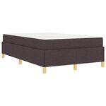 vidaXL Lit à ressorts Blanc et Marron foncé 120 x 200 cm Polyester