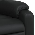 vidaXL Fauteuil inclinable Noir Similicuir