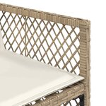 vidaXL Ensemble à manger de jardin et coussins 11 Pièces beige poly rotin