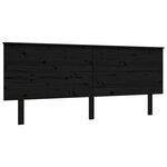 vidaXL Lit pour personne âgée tête de lit noir 200x200 cm bois massif