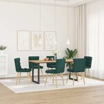 vidaXL Chaises à manger lot de 6 vert foncé tissu