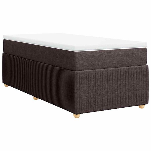 vidaXL Sommier à lattes de lit avec matelas Marron foncé 80x200 cm