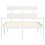vidaXL Lit pour personne âgée sans matelas blanc bois massif