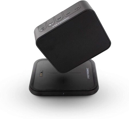 Enceinte Portable Bluetooth 6W Avec Support De Recharge Sans Fil Noir