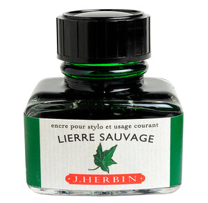 Encre traditionnelle à stylo en flacon 'D' 30ml Lierre sauvage HERBIN