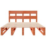 vidaXL Cadre de lit sans matelas cire marron 120x190cm bois pin massif