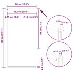 vidaXL Store enrouleur occultant café 80x150cm largeur du tissu 75 7cm