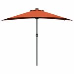 vidaXL Parasol de jardin Couleur terre cuite 294 x 150 x 223 cm tissu