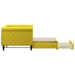 vidaXL Lit de jour avec gigogne et tiroirs jaune 80x200 cm velours