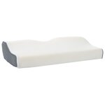 vidaXL Oreiller avec oreiller Blanc 60 x 34 x 11 cm Polyester