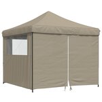 vidaXL Tente de fête 292 x 292 x 315 cm Taupe Tissu Oxford