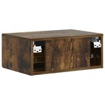 vidaXL Cabinet de chevet mural Chêne fumé 49 x 34 5 x 20 cm