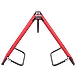 vidaXL Chaise longue pliable Rouge Acier