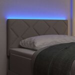 vidaXL Tête de lit avec des lumières à LED Réglable Taupe 80 cm tissu