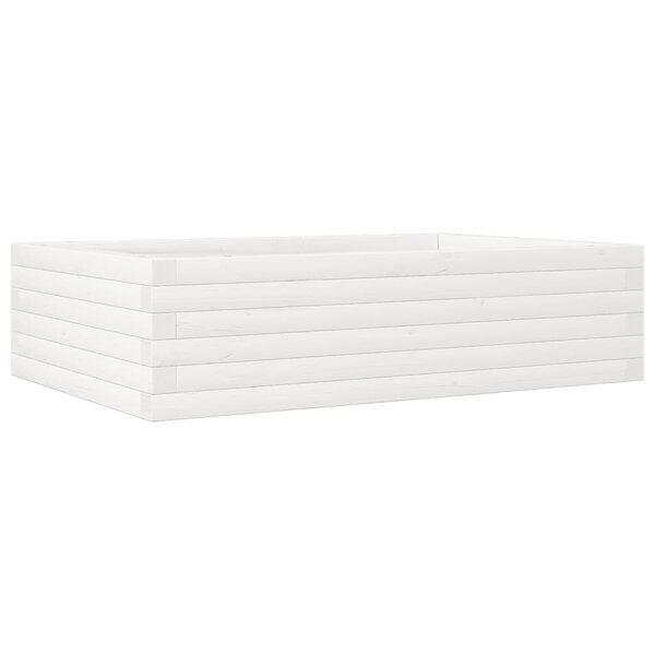 vidaXL Jardinière blanc 90x60x23 cm bois de pin massif