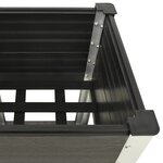vidaXL Lit surélevé de jardin avec étagère 50x50x90 cm WPC Gris