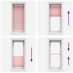 vidaXL Store plissé rose 55x150 cm largeur du tissu 54 4 cm polyester