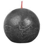 Bolsius bougies boule rustiques shine 6 pièces 76x71 mm gris orageux