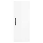 vidaXL Armoire murale blanc brillant 34 5x34x90 cm bois d'ingénierie