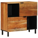 Buffet vidaXL 80x33x75 cm en bois massif d'acacia