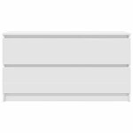 vidaXL Meuble TV blanc 100x35x54 cm bois d'ingénierie