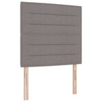 vidaXL Lit à ressorts avec tête de lit Taupe 120 x 190 cm tissu