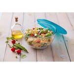 PYREX Bol de préparation + couvercle en plastique 21 cm transparent