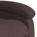 vidaXL Fauteuil inclinable marron foncé tissu