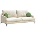 vidaXL Coussins de siège 2 Pièces Vert clair Ø 40 x 13 cm Velours