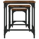 vidaXL Tables basses gigognes 3 Pièces chêne fumé bois d'ingénierie