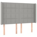 vidaXL Sommier à lattes de lit et matelas et LED Gris clair 140x190 cm
