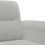 vidaXL Ensemble de canapés 3 Pièces coussins Gris clair Tissu microfibre