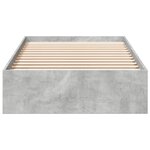 vidaXL Cadre de lit et tiroirs gris béton 90x190 cm bois d'ingénierie