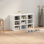 vidaXL Cabinet à chaussures Blanc 103x30x51 cm Bois d'ingénierie