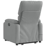vidaXL Fauteuil inclinable de massage électrique Gris clair Tissu