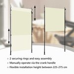 vidaXL Store roulant d'extérieur 120 x 270 cm Crème