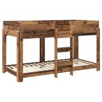 vidaXL Lit Superposé pour Enfants Bois ancien 90 x 200 cm