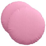 vidaXL Coussins de siège 2 pc Tissu Rose Ø50 x 19 cm