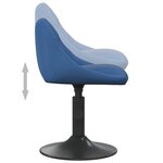 vidaXL Tabouret de bar Bleu Velours