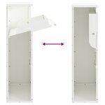vidaXL Boîte aux lettres blanche 44x22x82 cm en acier