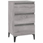 vidaXL Table de chevet sonoma gris 40x35x70 cm bois d'ingénierie