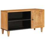 vidaXL Meuble TV Marron clair 80 x 33 x 46 cm bois de manguier massif