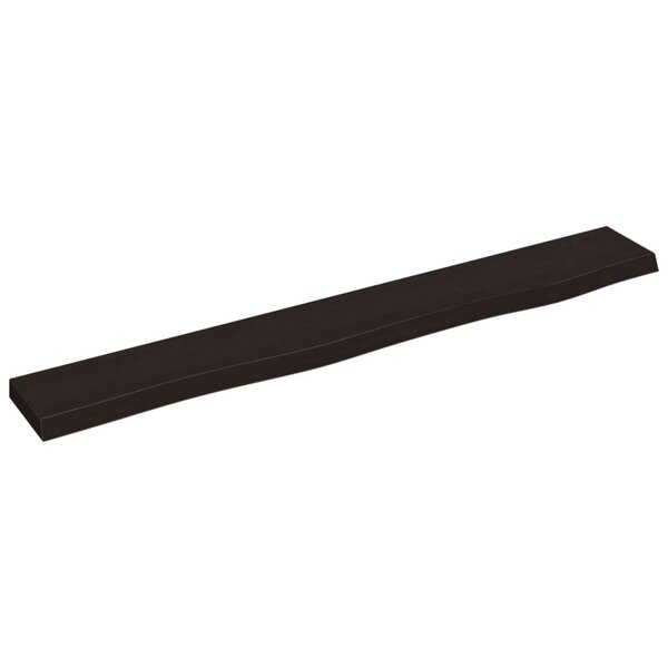 vidaXL Étagère murale marron foncé 80x10x2 cm bois chêne massif traité