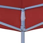 vidaXL Toit de tente de réception 6x3 m Bordeaux 270 g/m²