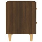 vidaXL Tables de chevet 2 Pièces Chêne marron 40x35x47 5 cm